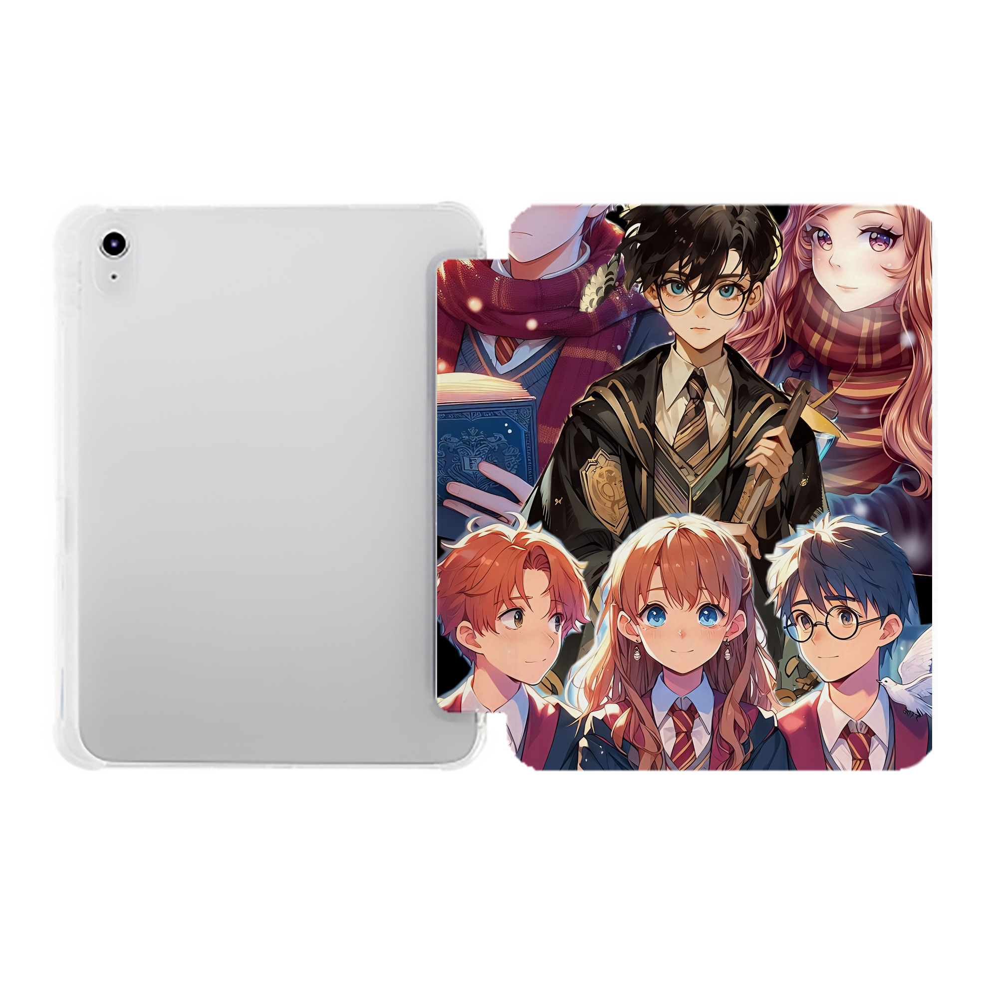 （画像用） Harry Potter ハリー・ポッターシリーズ IPad ケース ペン収納付き 三つ折りスタンド PUレザー×シリコン 対応機種9.5/10.5/10.9インチ
